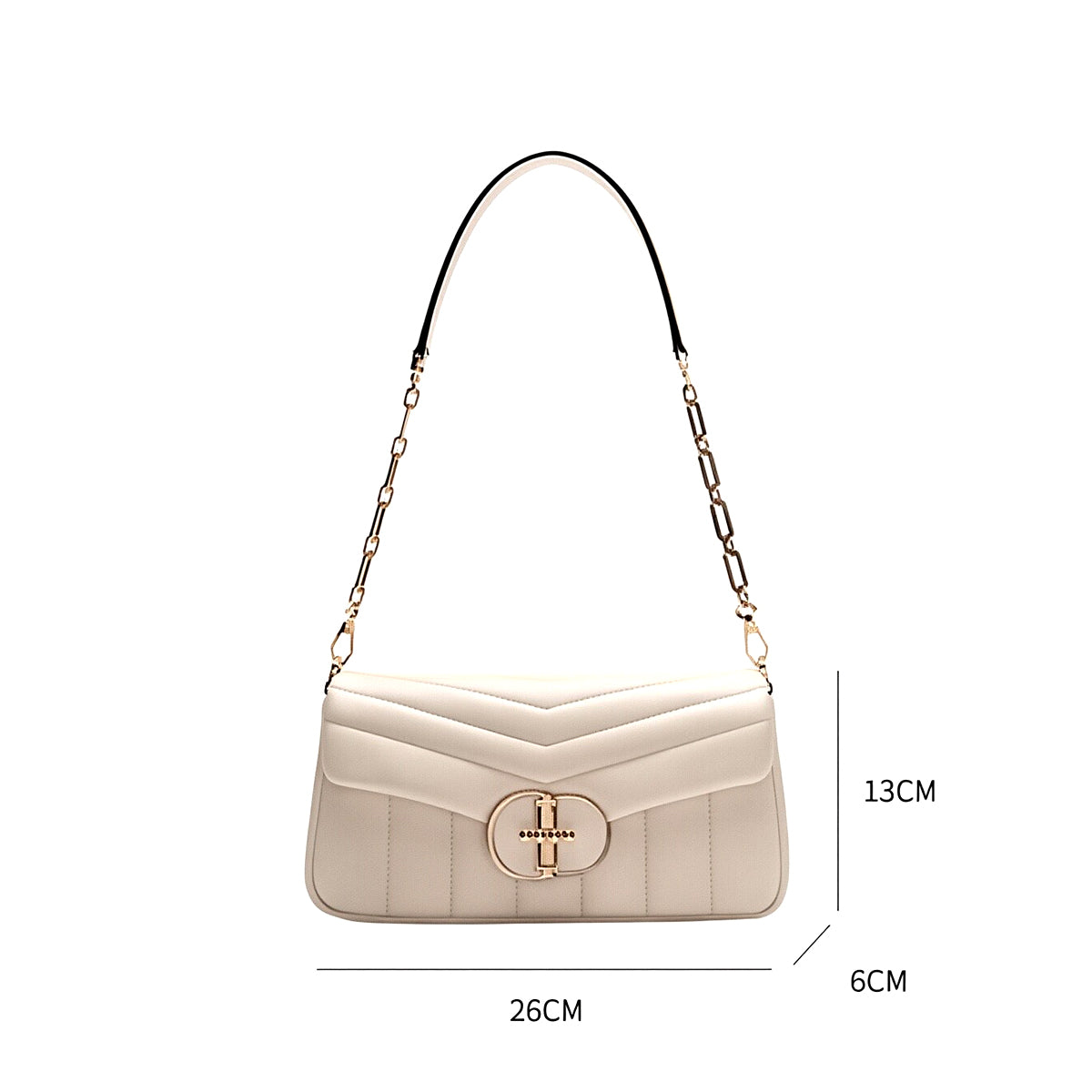 Elegant Metal Chain Underarm Bag