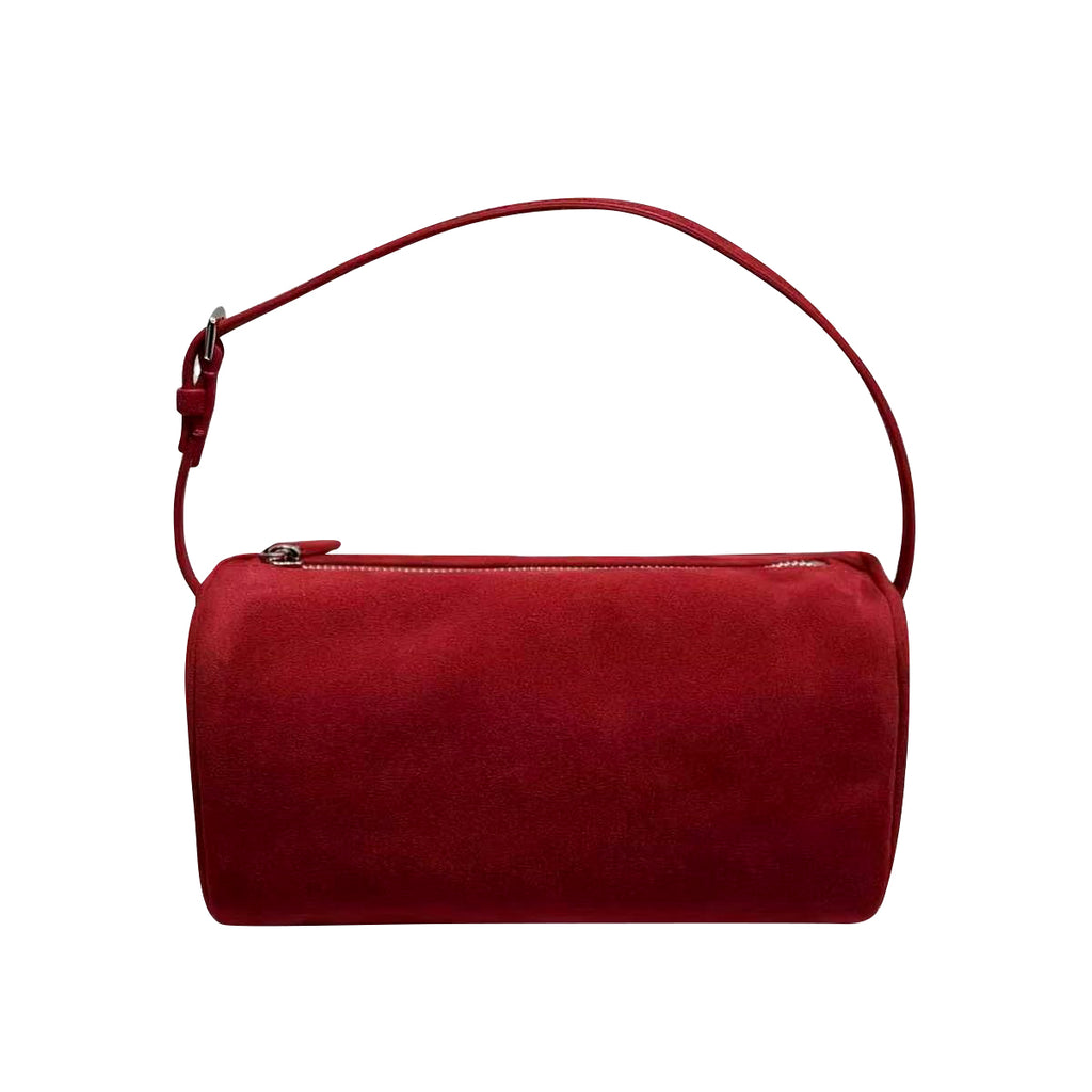 Red Suede Leather Handbag