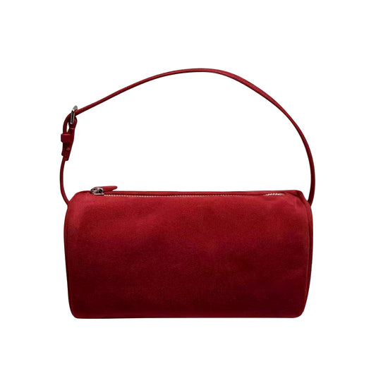 Red Suede Leather Handbag