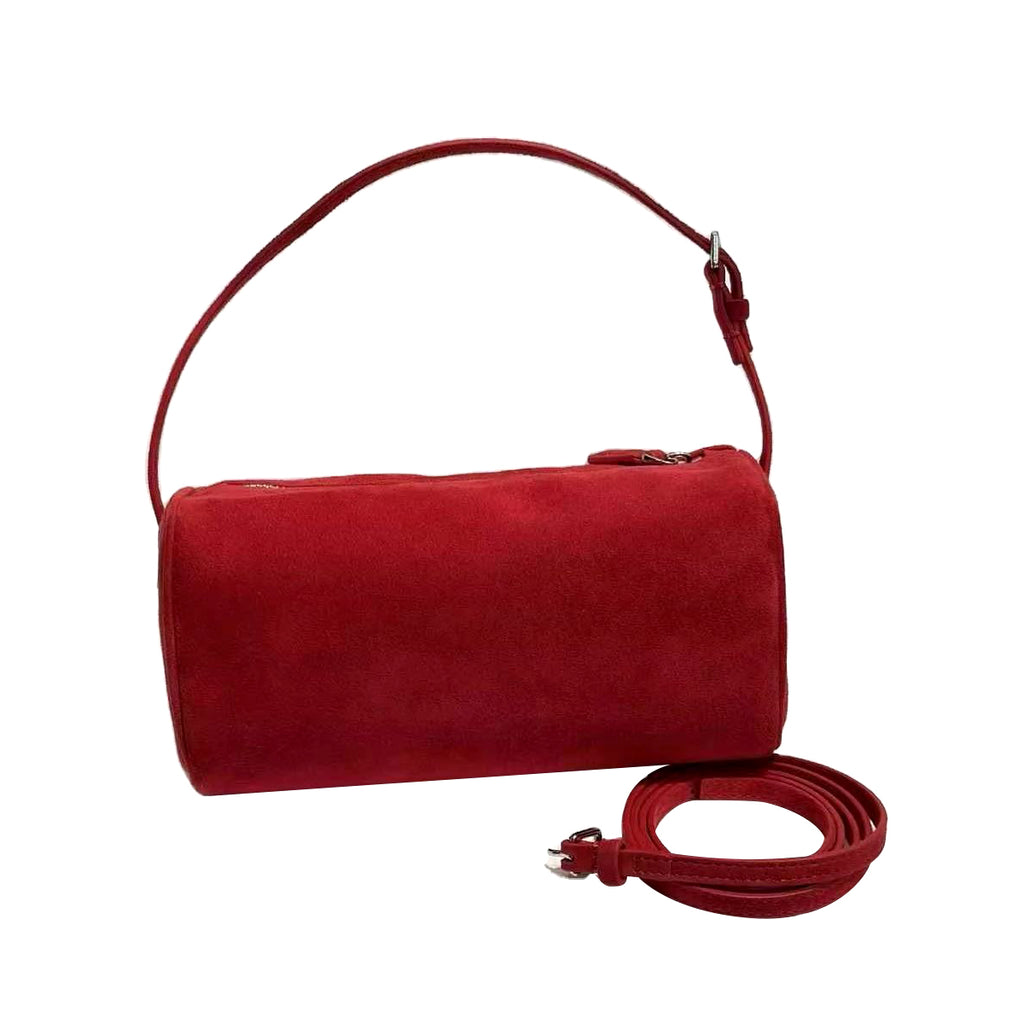 Red Suede Leather Handbag