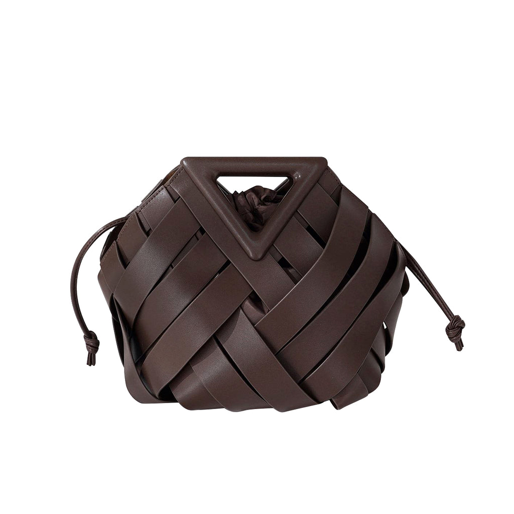 Hollow Weave Leather Handbag