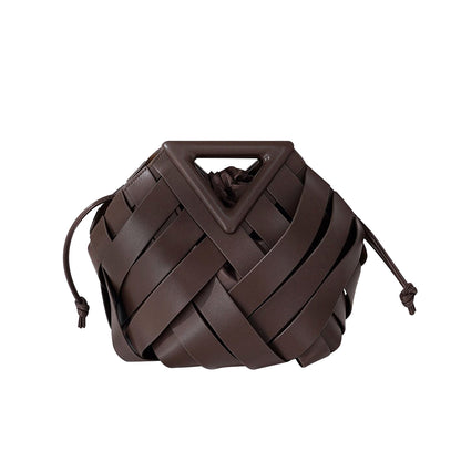 Hollow Weave Leather Handbag