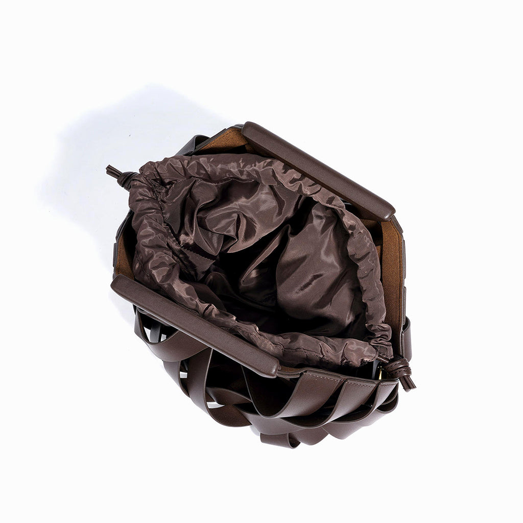 Hollow Weave Leather Handbag