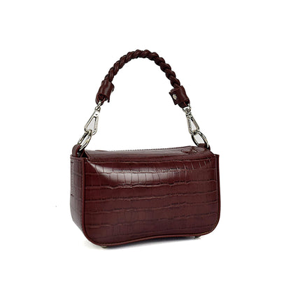 Crocodile Embossed Handbag