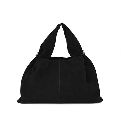 Suede Cowhide Leather Handbag