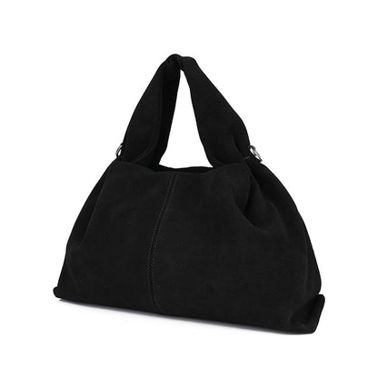 Suede Cowhide Leather Handbag