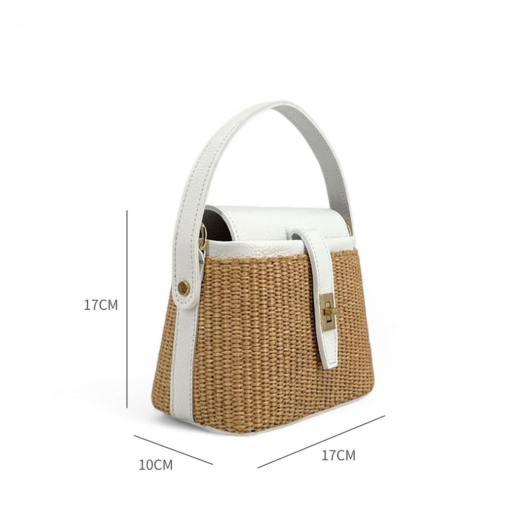 Fashion Woven Straw Bucket Bag