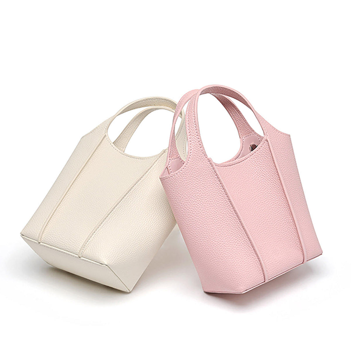 Pebble-Texture Bucket Bag