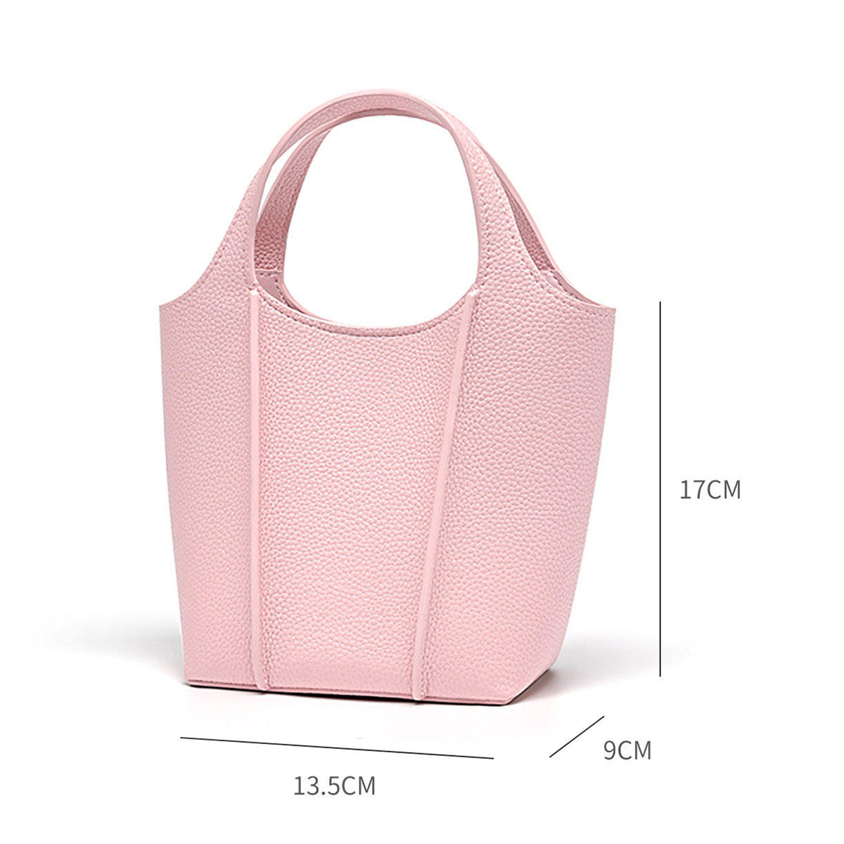 Pebble-Texture Bucket Bag