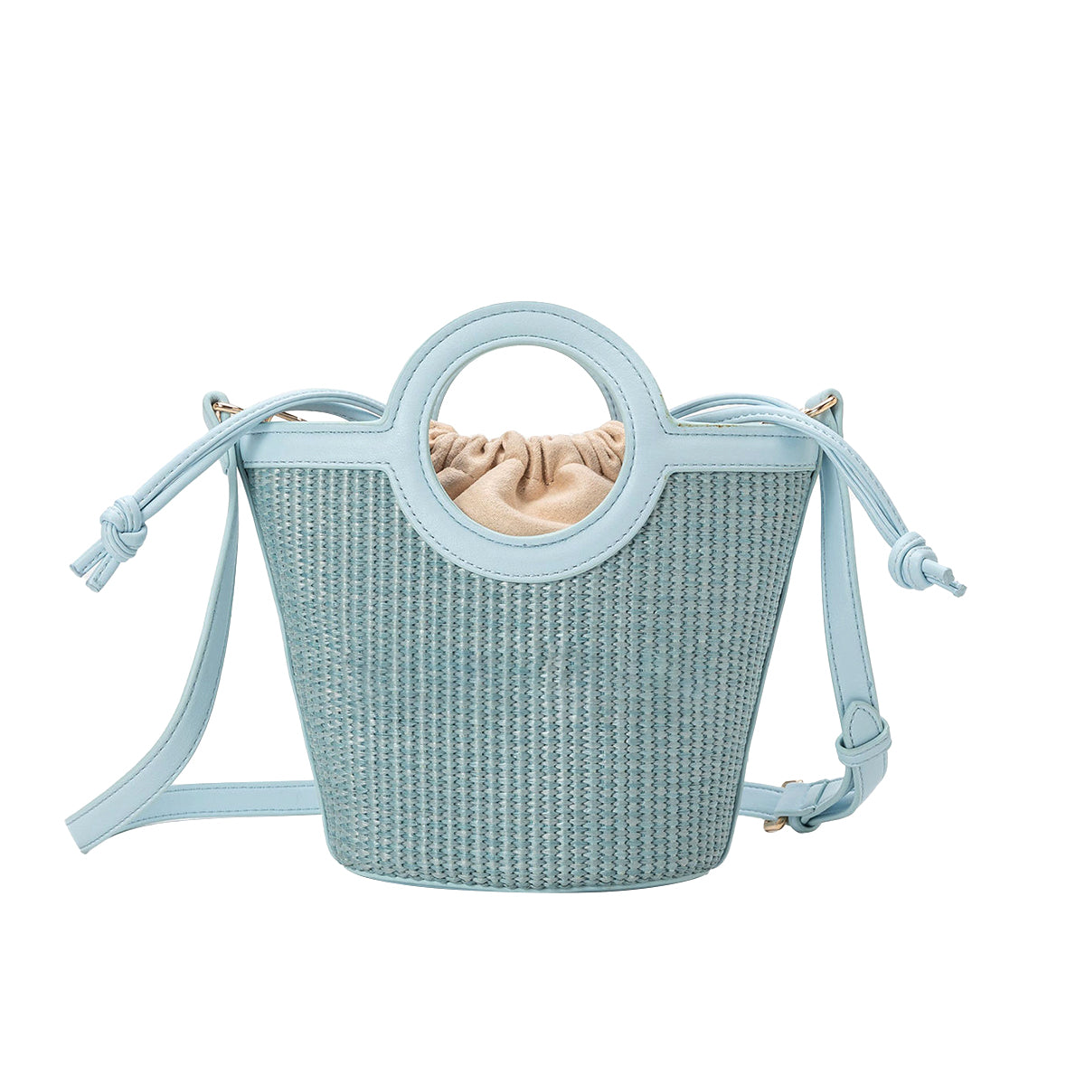 Straw Bucket Bag