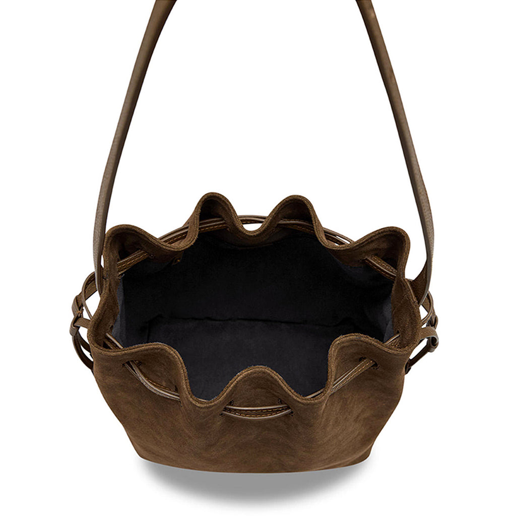PU Suede Bucket Bag