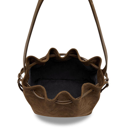 PU Suede Bucket Bag