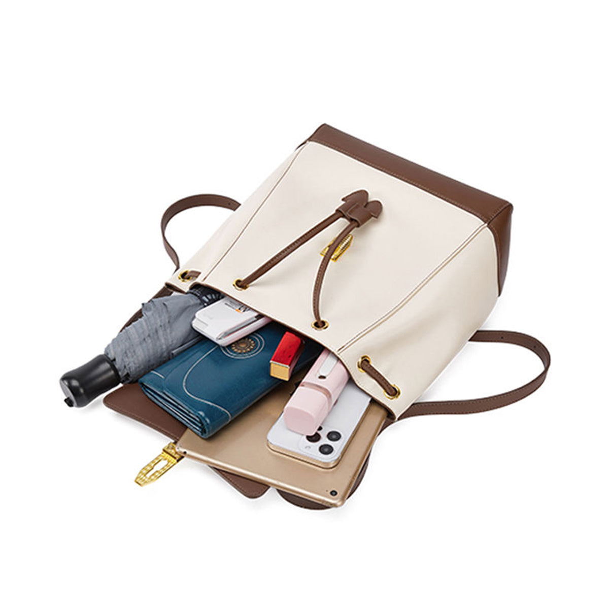 Colorblock Drawstring Backpack