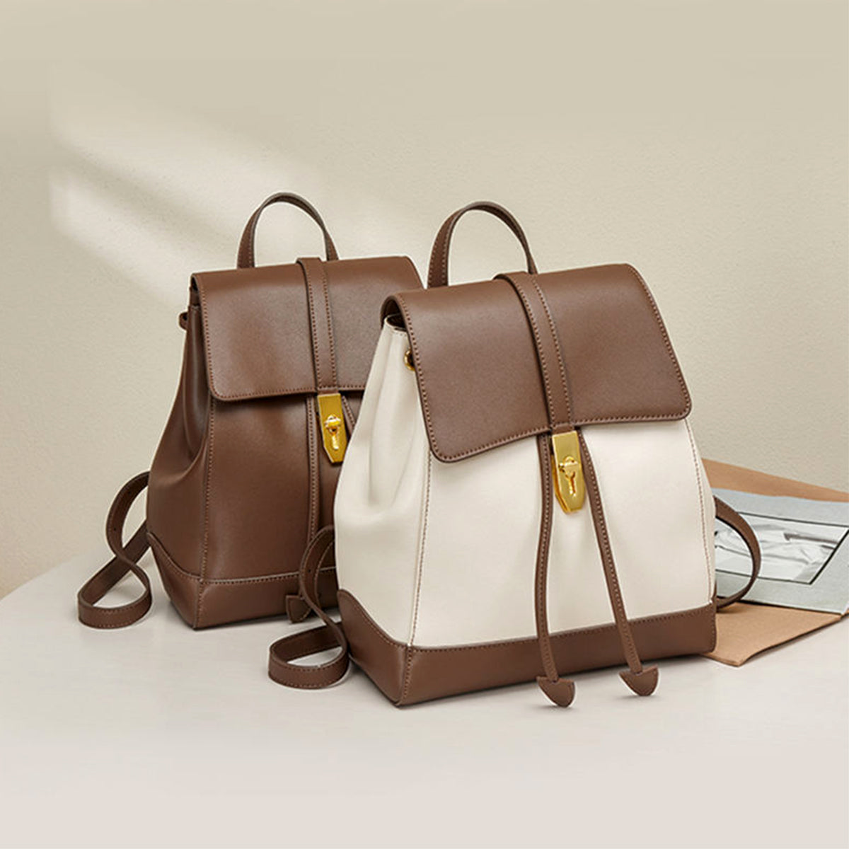 Colorblock Drawstring Backpack