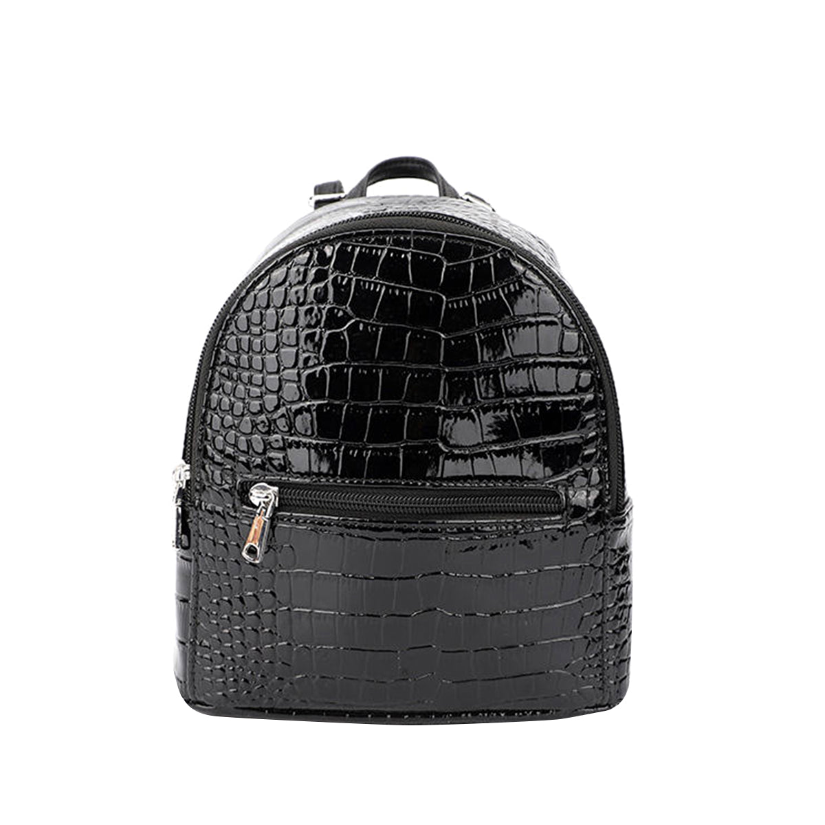 Women’s Crocodile-Pattern Mini Backpack