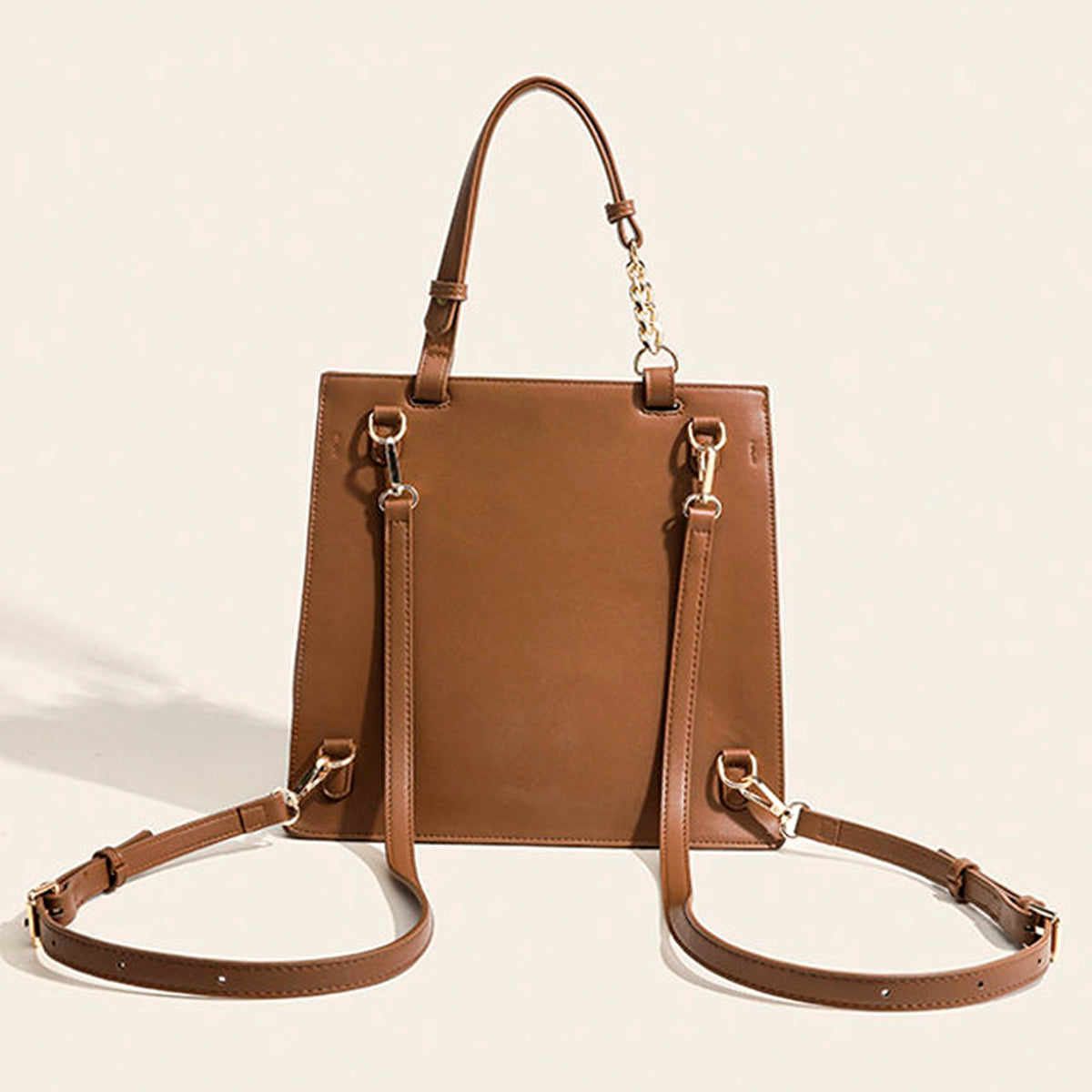 PU Soft Leather Matte Backpack