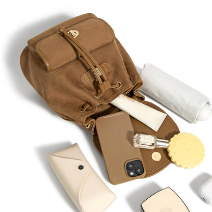 Suede Leather Backpack