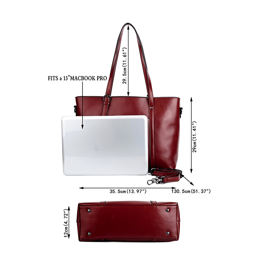 Genuine Leather Large Capacity Tote Bag
