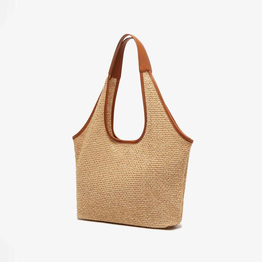 Woven Straw Beach Tote Bag