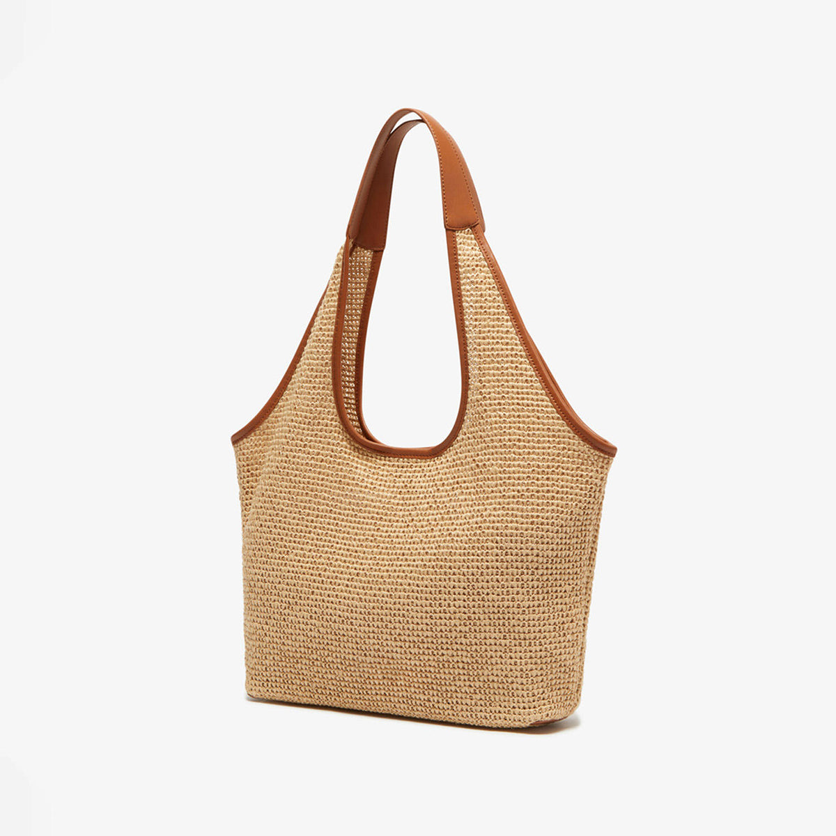 Woven Straw Beach Tote Bag
