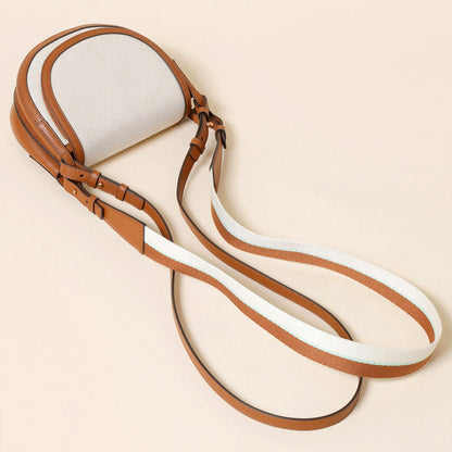 Half-Moon Canvas Crossbody Bag