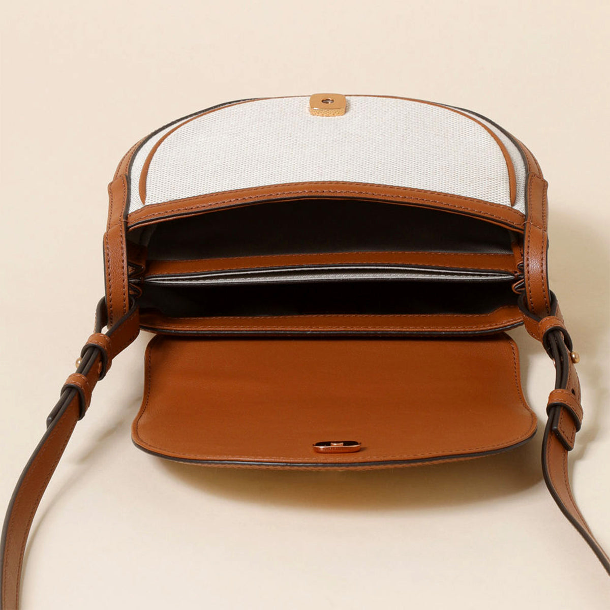 Half-Moon Canvas Crossbody Bag