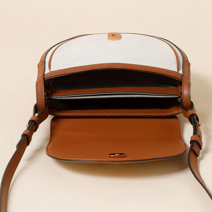 Half-Moon Canvas Crossbody Bag