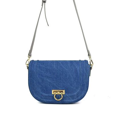 Denim Saddle Bag