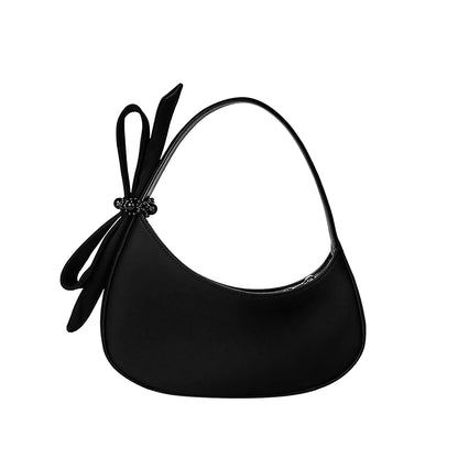 Bowknot Half-Moon Shoulder Bag