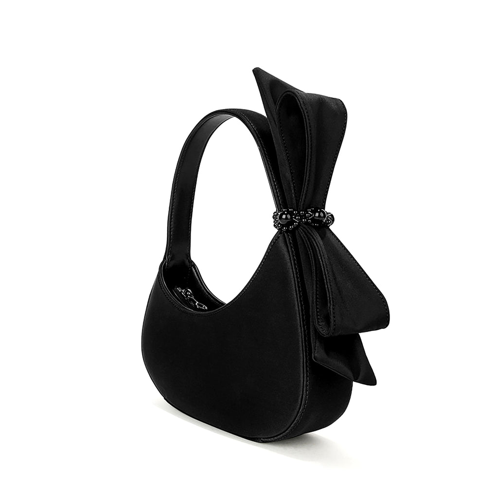 Bowknot Half-Moon Shoulder Bag