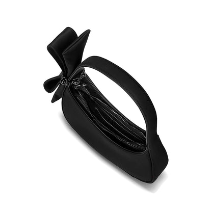 Bowknot Half-Moon Shoulder Bag