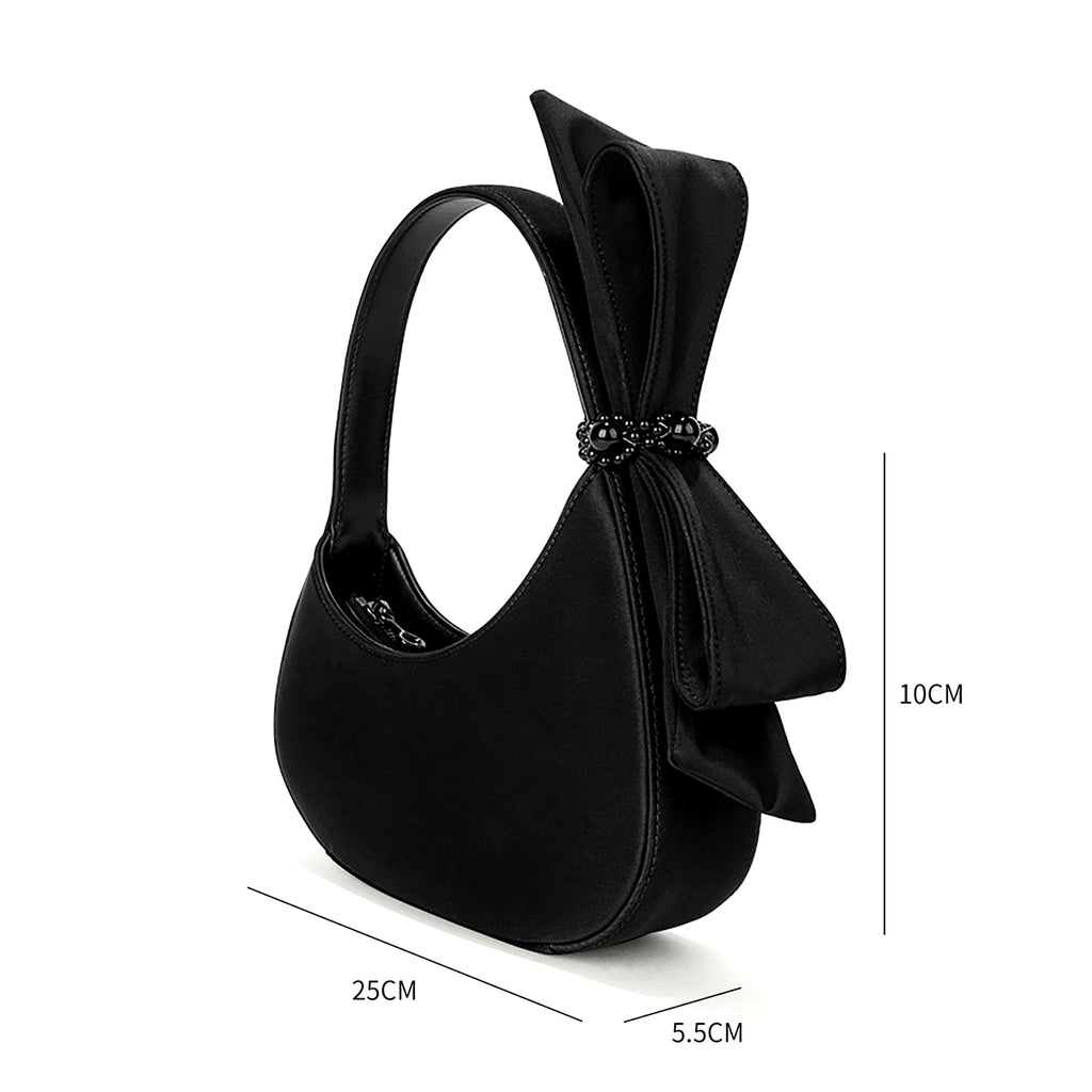 Bowknot Half-Moon Shoulder Bag