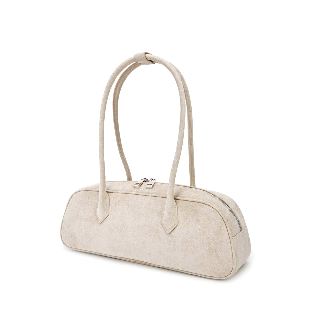 Suede Leather Bowling Bag