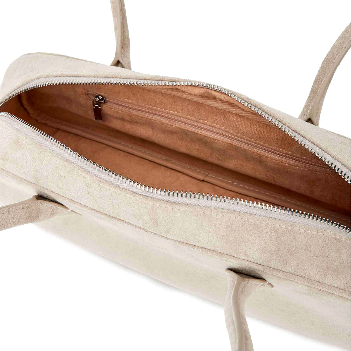 Suede Leather Bowling Bag