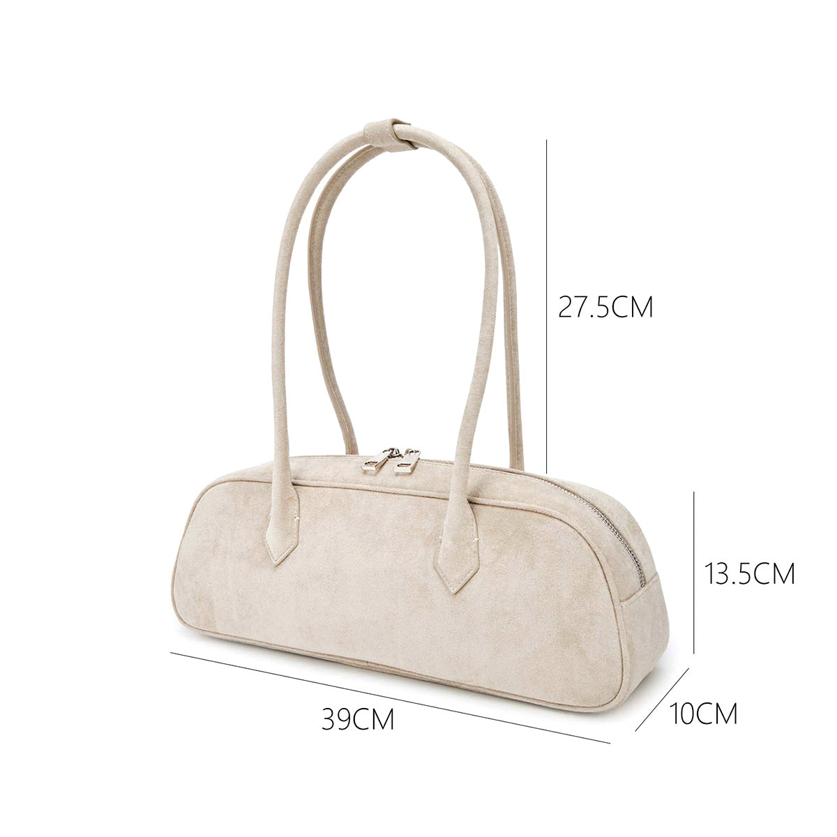 Suede Leather Bowling Bag