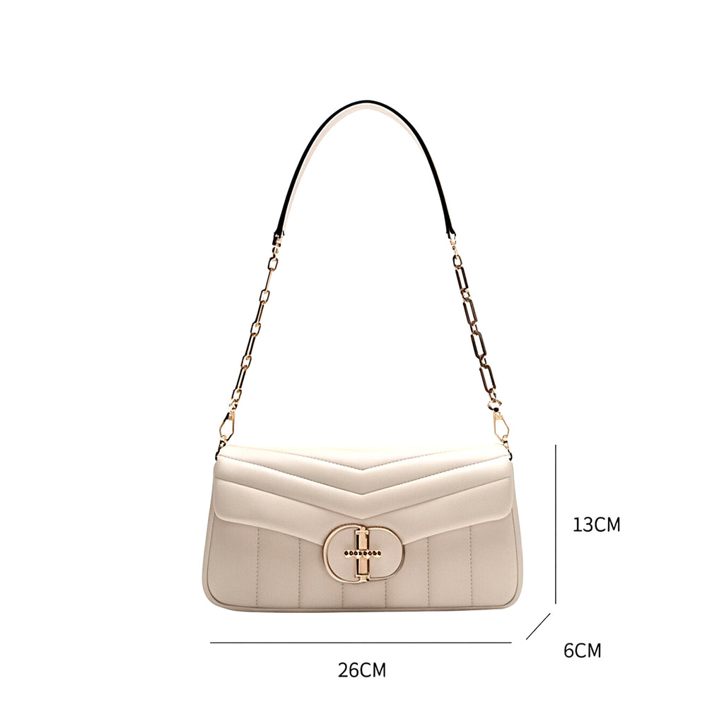 Elegant Metal Chain Underarm Bag