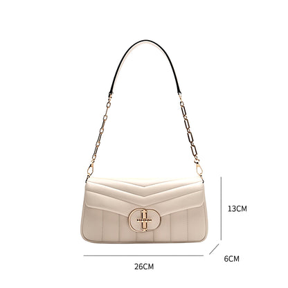 Elegant Metal Chain Underarm Bag